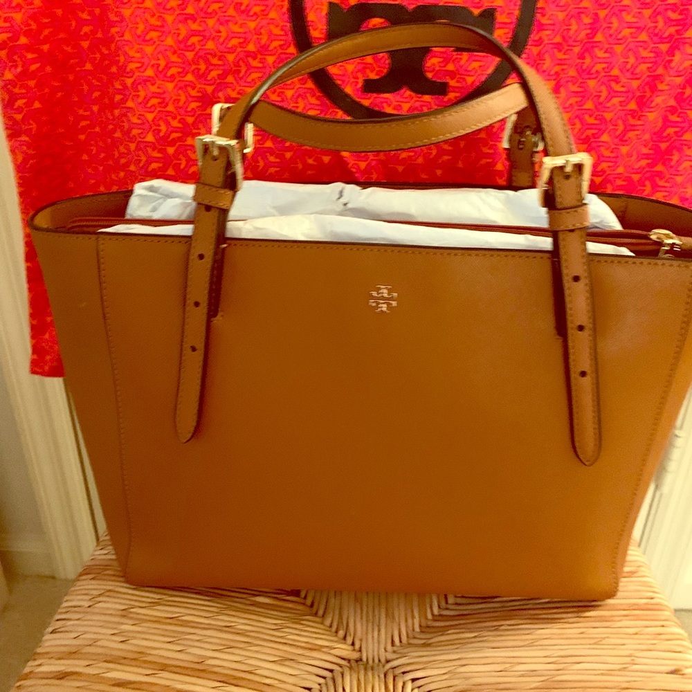 Authentic Tory Burch leather tote